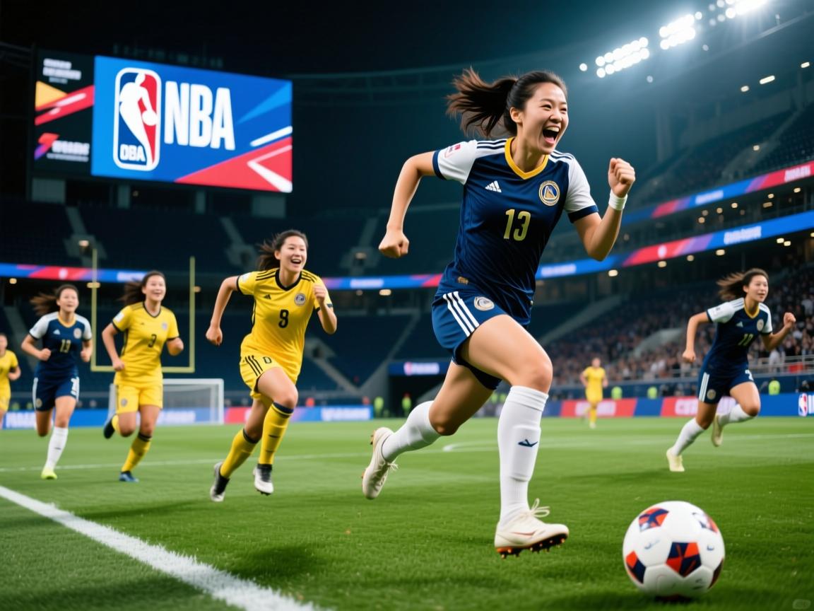 拼尽全力，女足球员们向着胜利发起冲锋  第1张